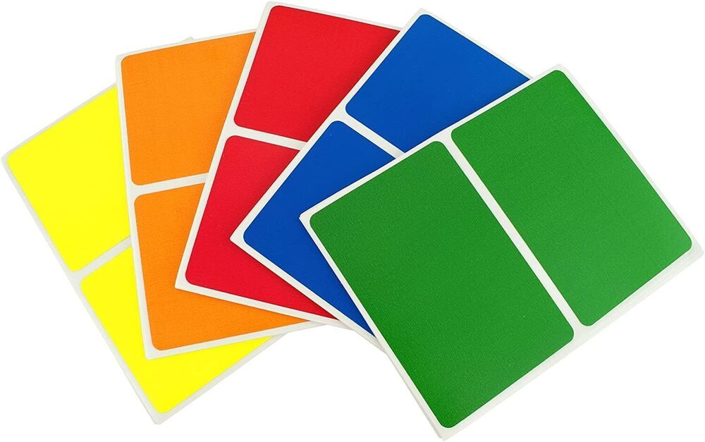 5492 2 x 3 Inch Rectangle Stickers, Permanent Color Coding Labels Ideal